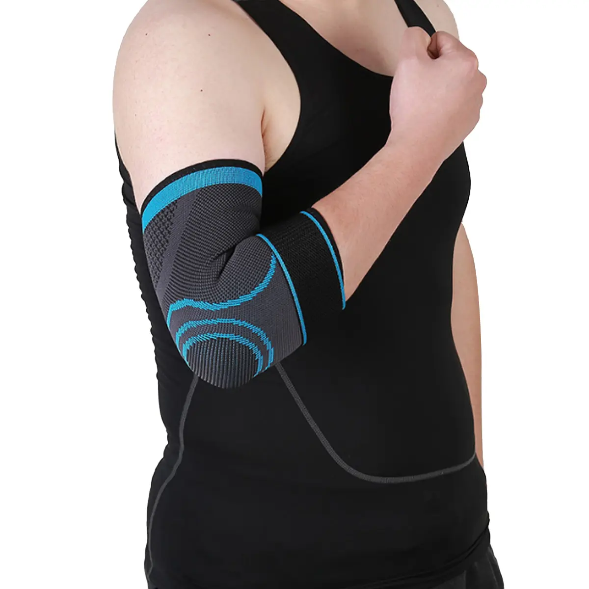 Best Price on Elbow Compression Sleeve - Nylon Knitted Elbow Brace Sleeve With Strap – Senyu