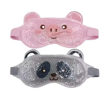 Reusable Cartoon Hot Compress Gel Eye Mask with Ears for a Better Sleep