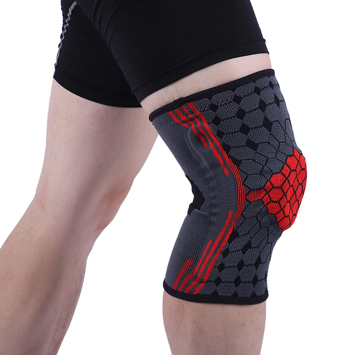 Factory Cheap Hot Knee Support For Running - Silice Gel Spring Support Nylon Knee Brace – Senyu