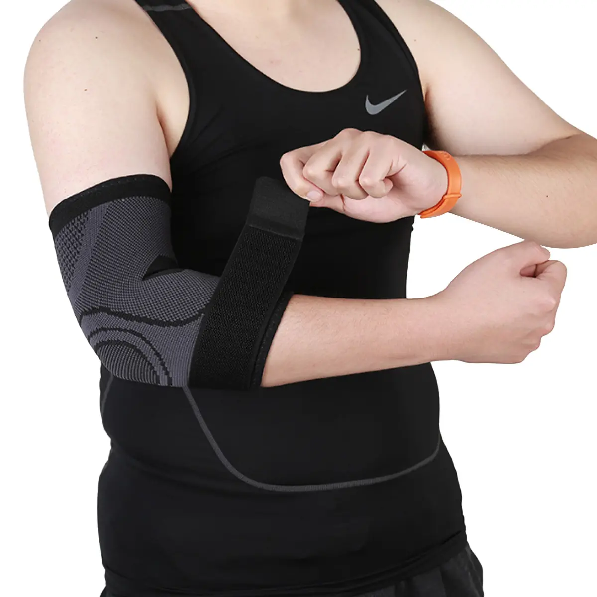 Best Price on Elbow Compression Sleeve - Nylon Knitted Elbow Brace Sleeve With Strap – Senyu