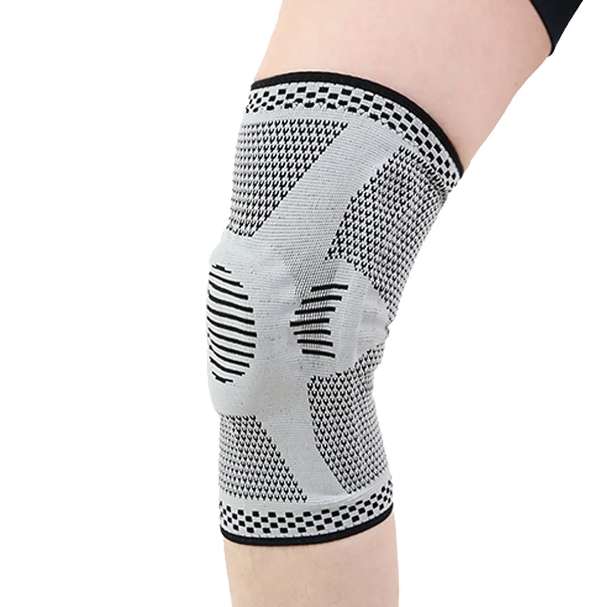 Cheap price Knee Brace For Knee Pain -  Sport Adjustable Nylon Knitted Knee Brace Sleeve  – Senyu