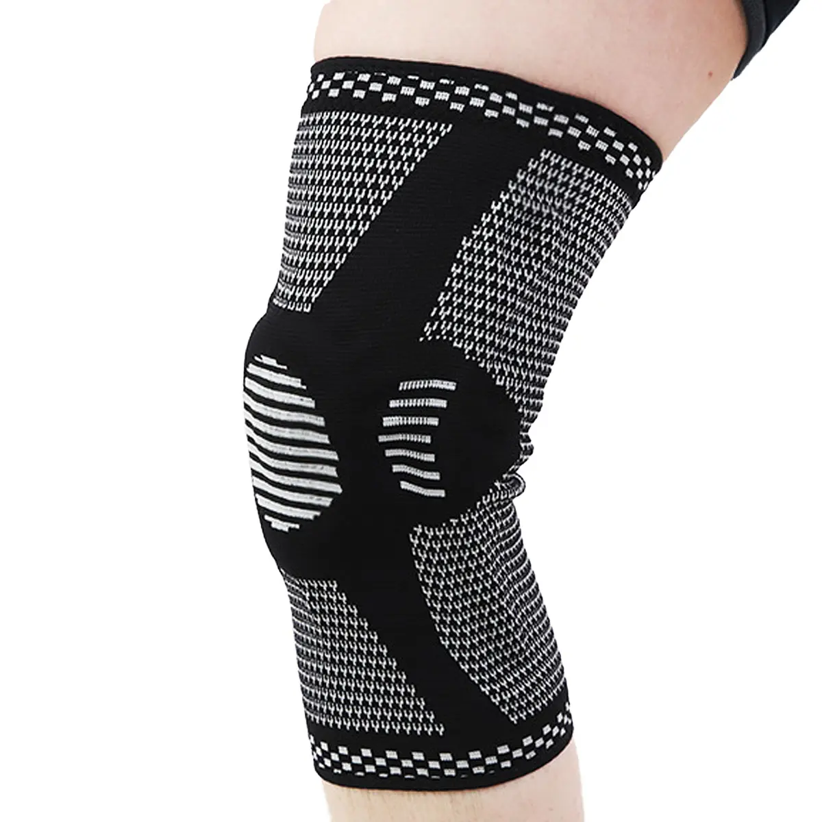 Cheap price Knee Brace For Knee Pain -  Sport Adjustable Nylon Knitted Knee Brace Sleeve  – Senyu