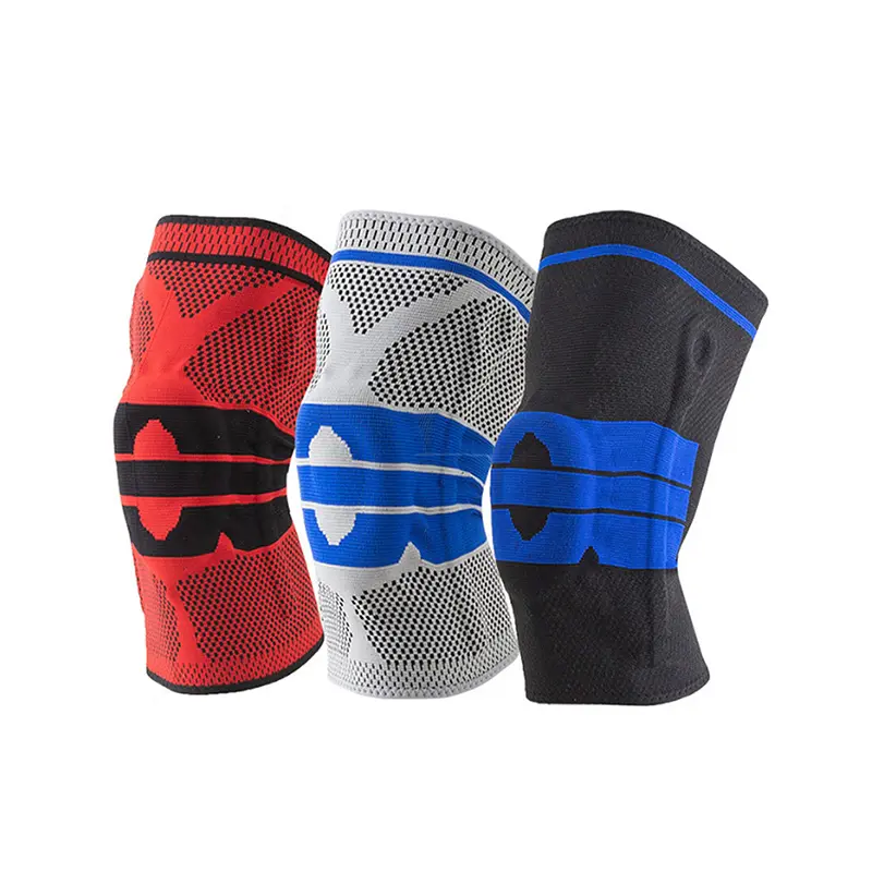 Factory source Mens Knee Sleeves - Knitted Nylon Compression Knee Support Sleeve With Silicone – Senyu