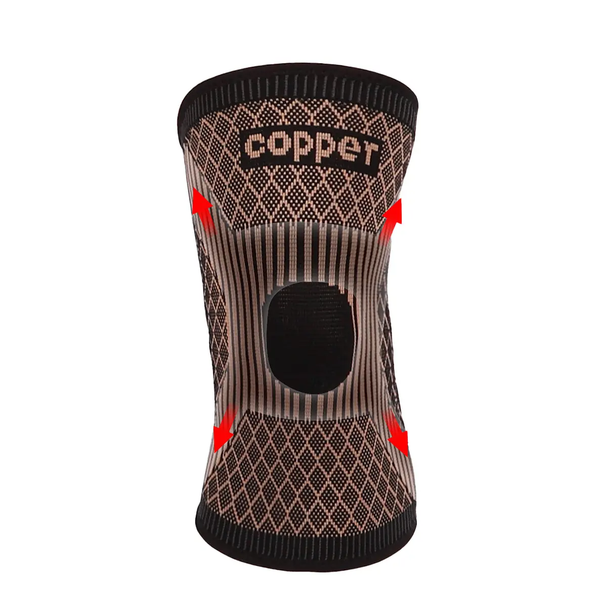 China OEM Hinged Knee Cap - Copper Nylon Fabric Anti-slip Knee Support Sleeve – Senyu
