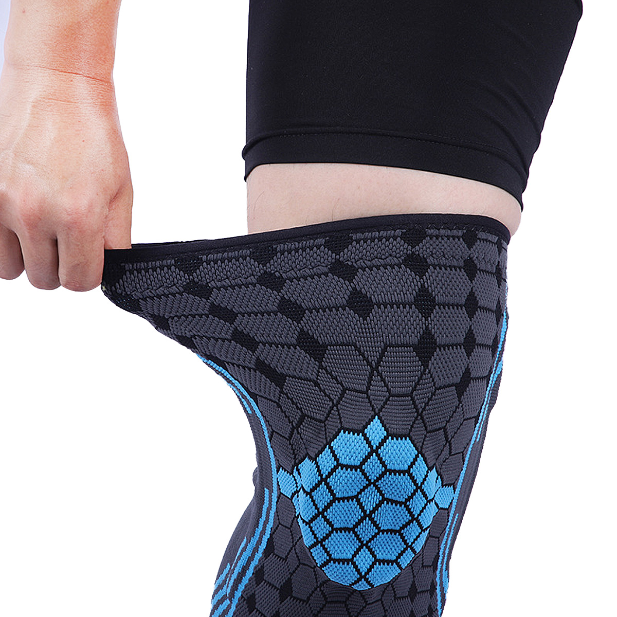 Silice Gel Spring Support Nylon Knee Brace